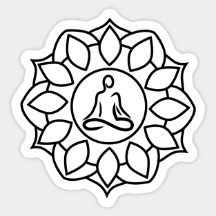 Yoga Mandala Black Sticker